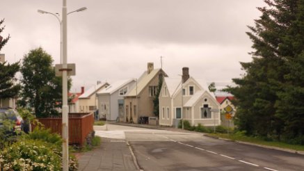 A residential street in Akureyri.